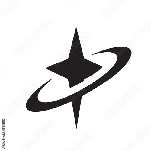 Unique star compass design for navigation concept use