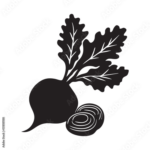 Fresh radish with leafy greens for healthy meals and snacks