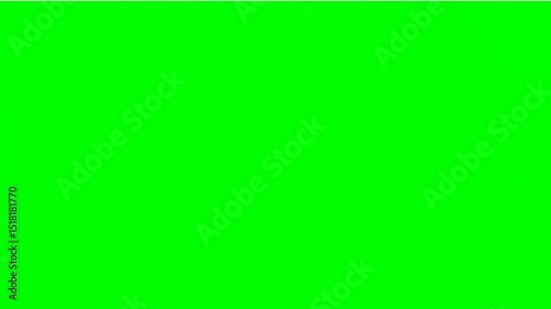 Action animation of filling the screen by Roller painter, paintbrush for transition. Green background.
