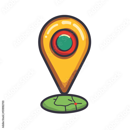 Location pin icon representing a simple check-in, ideal for travel apps or navigation tools, emphasizing quick access to destinations