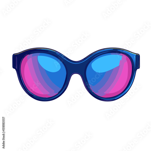 Simple flat cartoon icon of a stylish sleep mask designed for restful sleep and relaxation activities