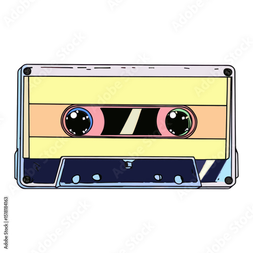 Music tape illustration cassette electronics vector
