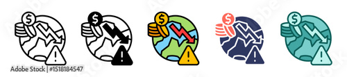 Global Economic Crisis multiple icon
