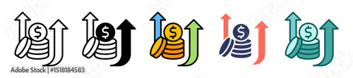 Rising Costs multiple icon
