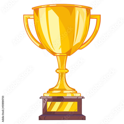 Trophy illustration achievement victory vector