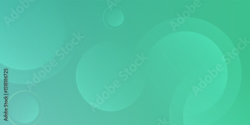 Minimalist abstract background, green gradation,circle mmephis background, colorful,vector illustration