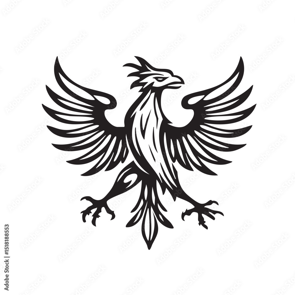 Obraz premium Majestic phoenix design for creative projects and branding