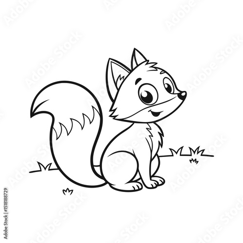 Cute Animal Adventures: Printable Coloring Book for Kids & Toddlers