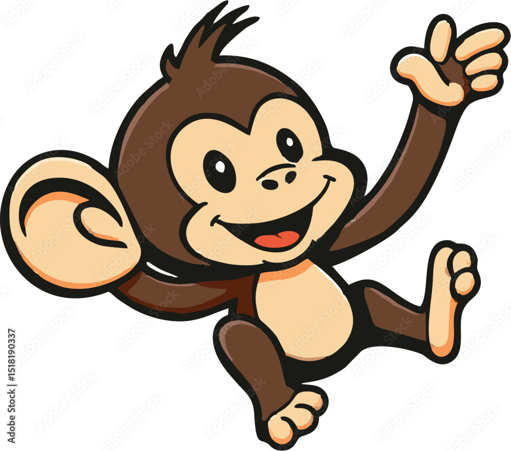 Fototapeta premium Monkey vector illustration design art 