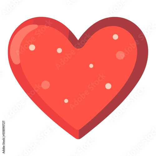 Carttoon heart icon white illustration romantic vector