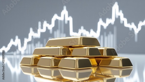 Investing in gold bullion financial market stock photography business environment close-up view wealth concept