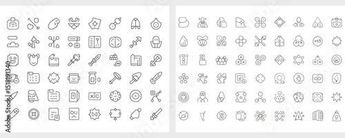 Abstract web icon set with numbers and essential business symbols for internet, mobile, and computer design