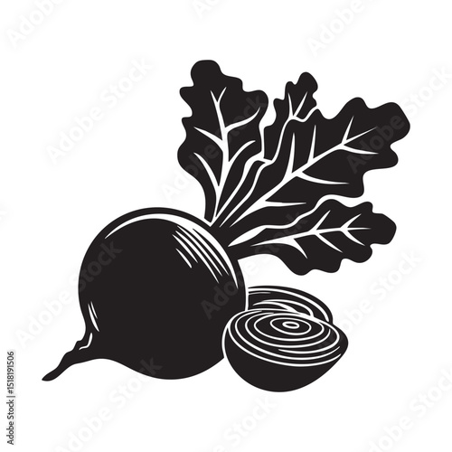 Fresh vegetable concept showcasing radish and lettuce