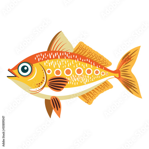 Lomo fish illustration art decorative vector