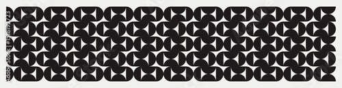 Mid century modern half circles pattern vector. Graphical illustration for a unique banners, textiles and interior design.	
