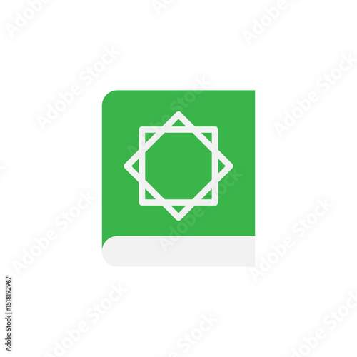 Vector illustration of an Quran icon on a white background