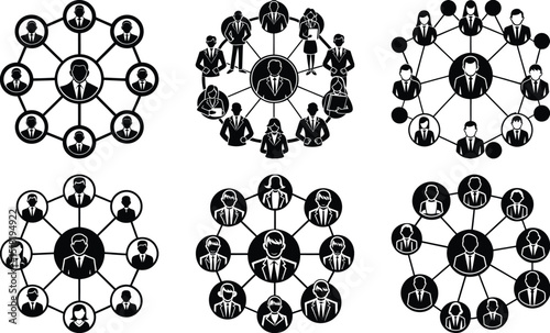 Business Networking and Communication Vector Illustration
