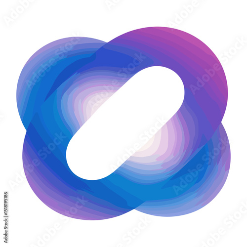 Connection logo shape illustration gradient colors vector