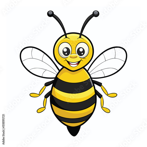 bee on white background