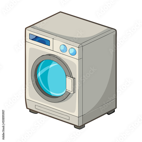 washing machine isolated on white