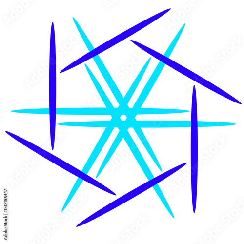Blue star compass vector icon illustration for travel and navigation design