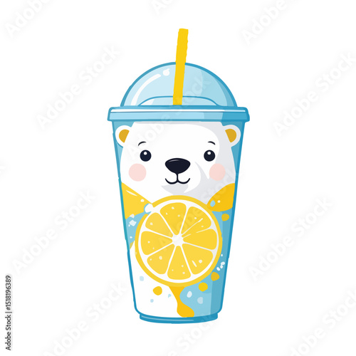 Lemonade Cup with Polar Bear Lid