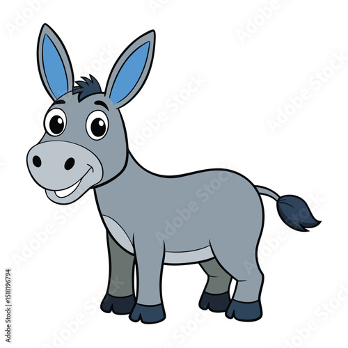 vector illustration of a donkey