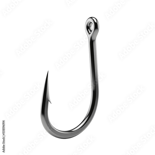 fishing hook isolated on white, Fishing hook, cut out background.