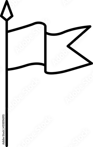 Royal flags icon set. Medieval banners and trophy luxury fantasy empty flags, medieval battle flag. Hanging fabric royal banner, pennant mockup, castle wall flags vector illustration.