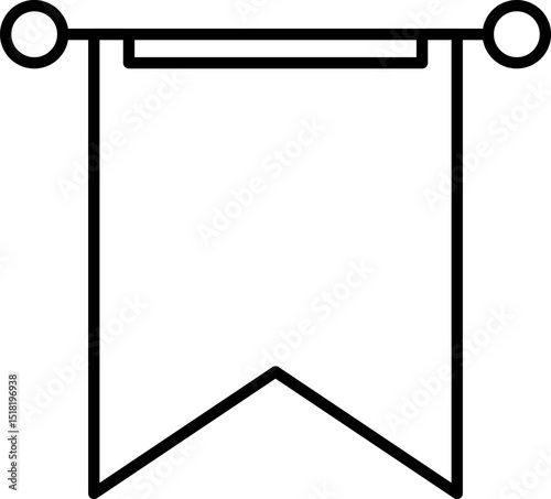 Royal flags icon set. Medieval banners and trophy luxury fantasy empty flags, medieval battle flag. Hanging fabric royal banner, pennant mockup, castle wall flags vector illustration.