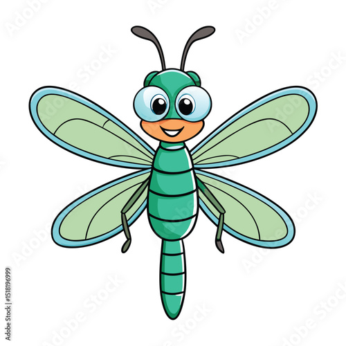 dragonfly on a white background