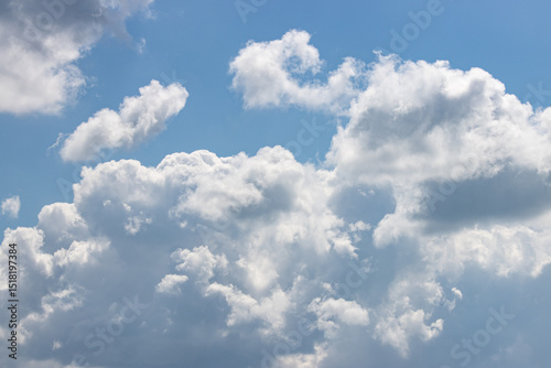 A blue sky with white clouds