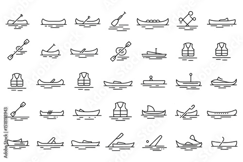 Vintage black and white travel icons set featuring men's fashion, transport, and shoes illustrations with a retro silhouette design