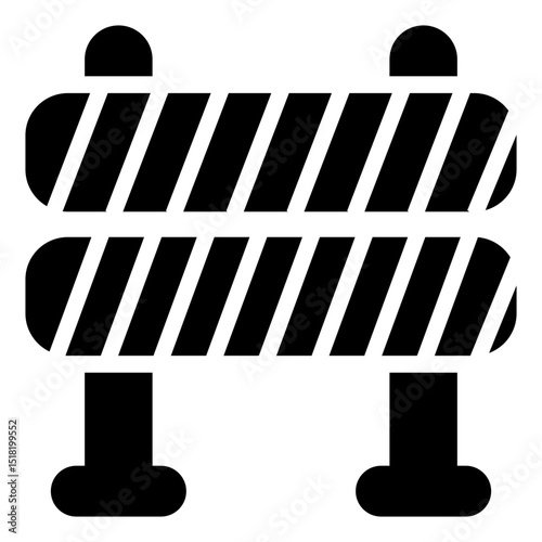 Construction Site Glyph Icon