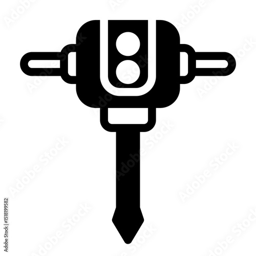 Jack Hammer Glyph Icon
