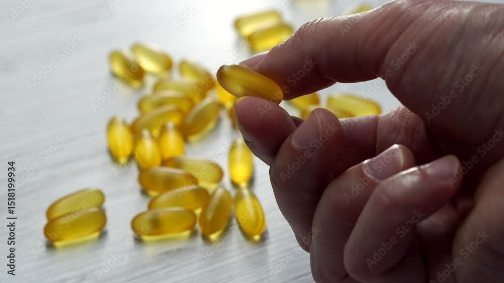 capsules omega 3 large plan.
A person uses vitamins and fish oil to improve health and digestion.
Useful vitamins with minerals.
Fish oil in capsules.
Capsules, vitamins, treatment, health, fish