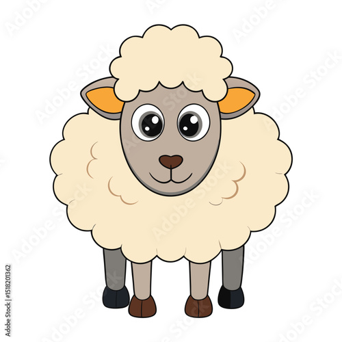 vector illustration of sheep