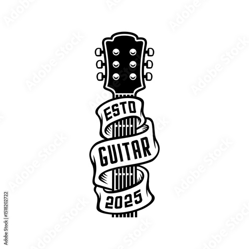 guitar handle wrapped in ribbon
