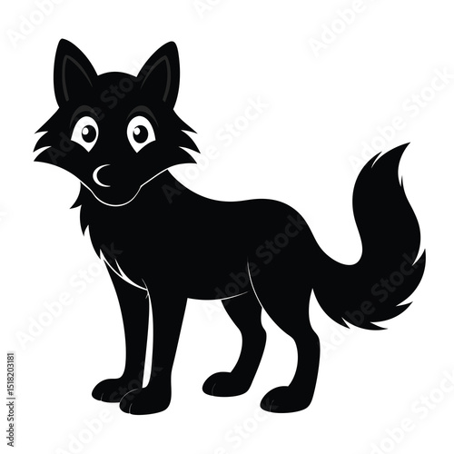 black and white dog
