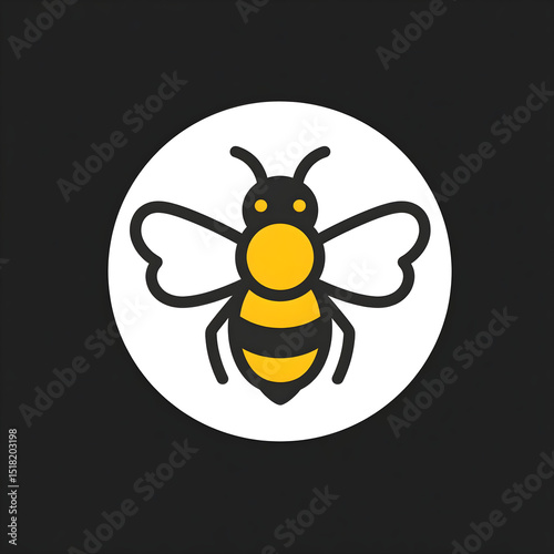 bee on white background