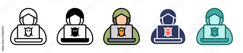 Fototapeta premium Hacker multiple icon
