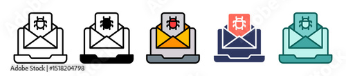 Email Virus multiple icon