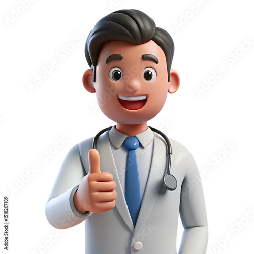 doctor with thumb up