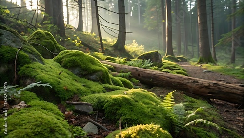 Wallpaper Mural A forest floor covered in vibrant moss

 Torontodigital.ca