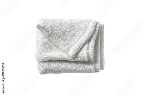 PNG Soft white fleece blanket folded on black background