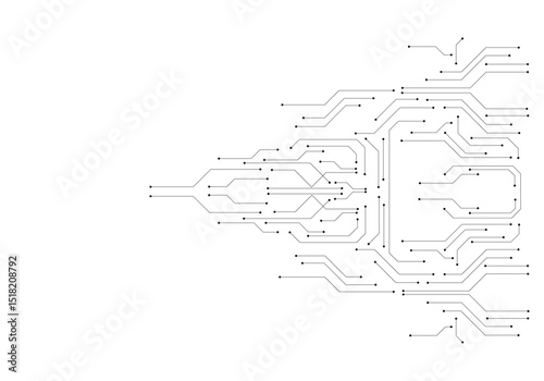 white background pattern design line technology simple with space for your text 