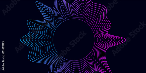 Sonar wave conceptual light and sound eho abstract background
