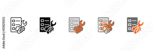 Standard Work Icon Set Multiple Style Collection