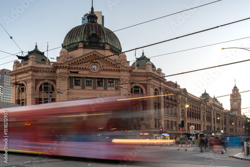 Tram at Flinders Street Station