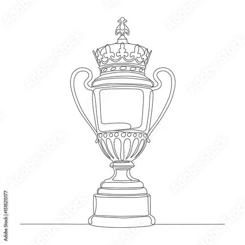 Continuous line art of tournament trophy!